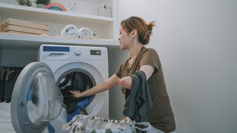 Someone doing the laundry