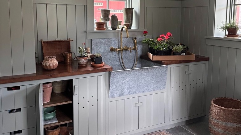 Lower cabinets with vent holes