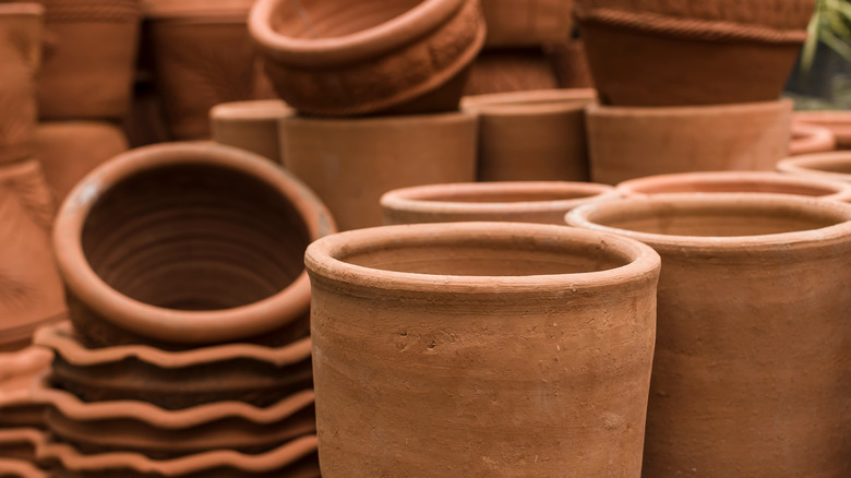 Terra cotta flowerpots