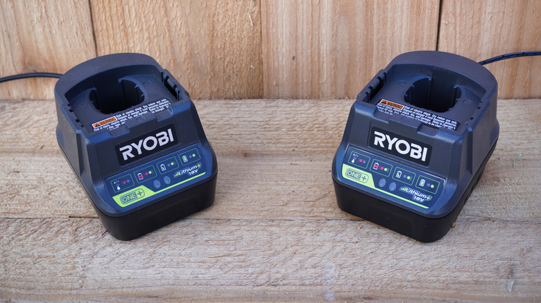 Pair of Ryobi battery chargers
