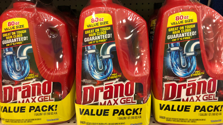 bottles of drano