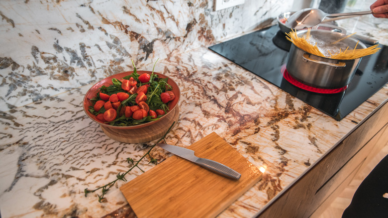 statement marble counter
