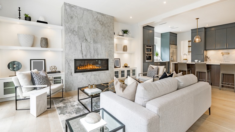 Modern neutral living room
