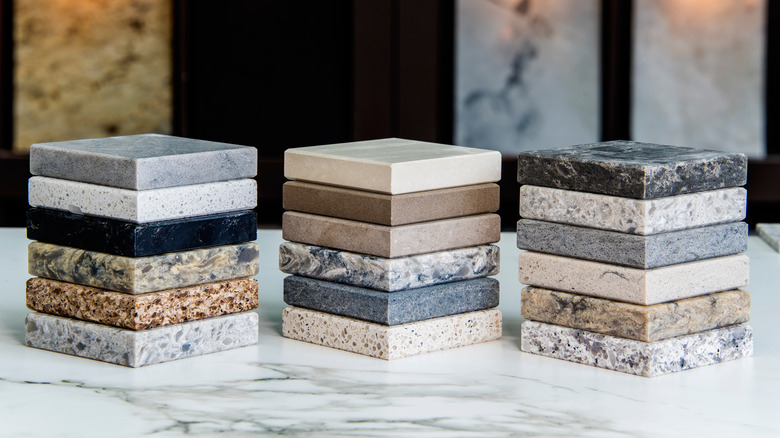 Kitchen countertop samples