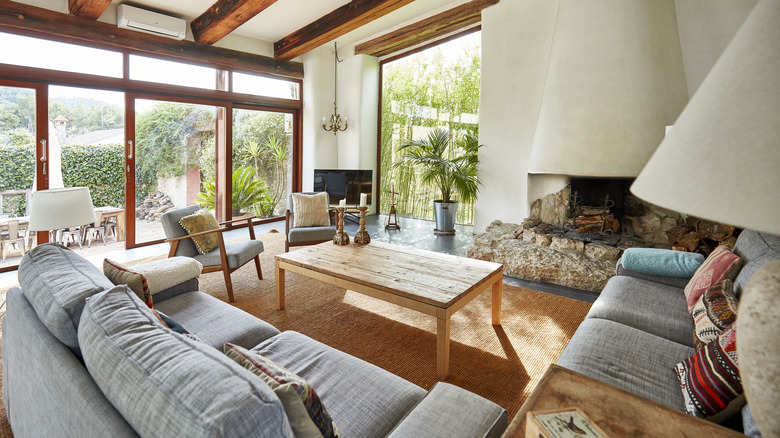 Stylish farmhouse style living room