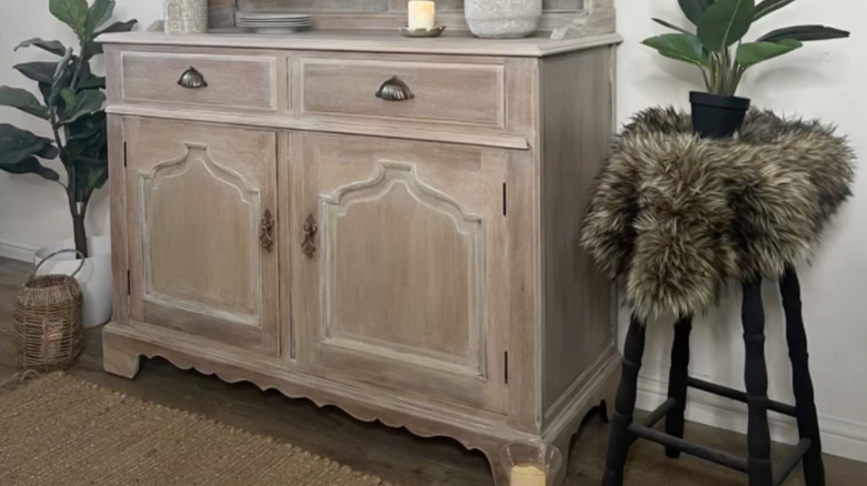 whitewashed sideboard