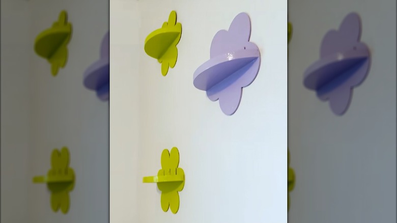 dollar tree floral wood shape shelves