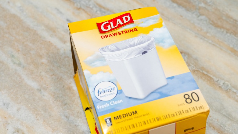 A box of Glad trash bags