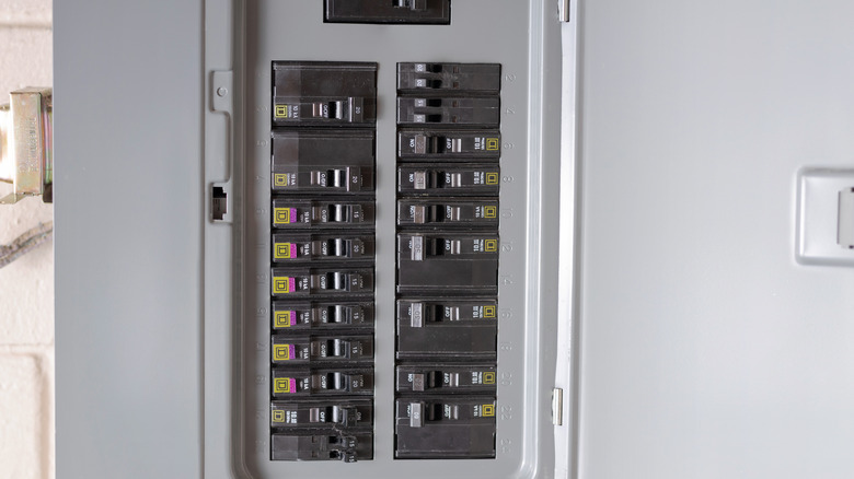 Breaker panel in a home