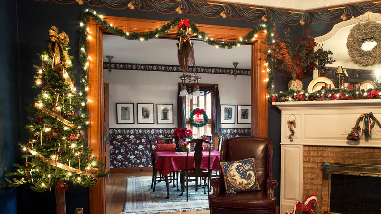 garland across a doorway