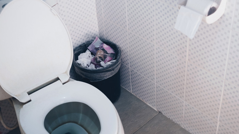 Toilet in bathroom