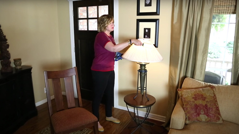 lint roller lamp shade