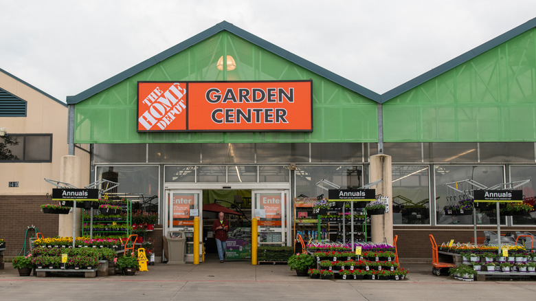 The Home Depot garden exterior with flowers