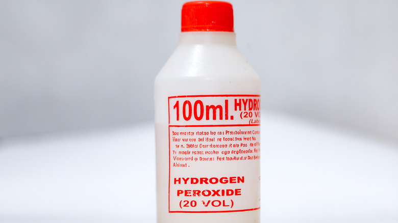 Non-branded bottle of hydrogen peroxide