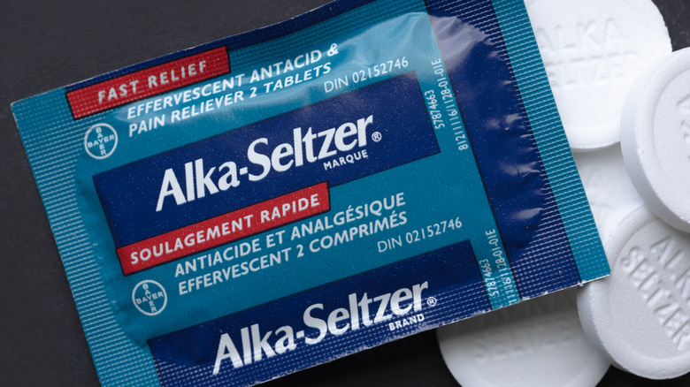 Alka-Seltzer tablets on a counter