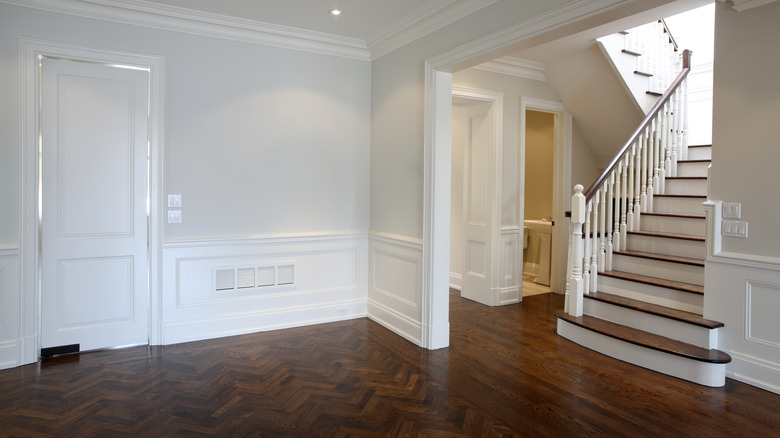 Empty room with stairway