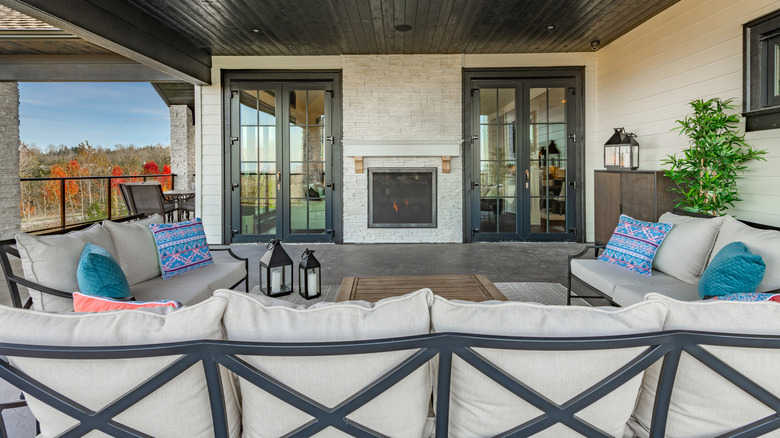 View of outdoor patio furniture