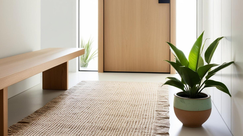 Entryway with runner rug