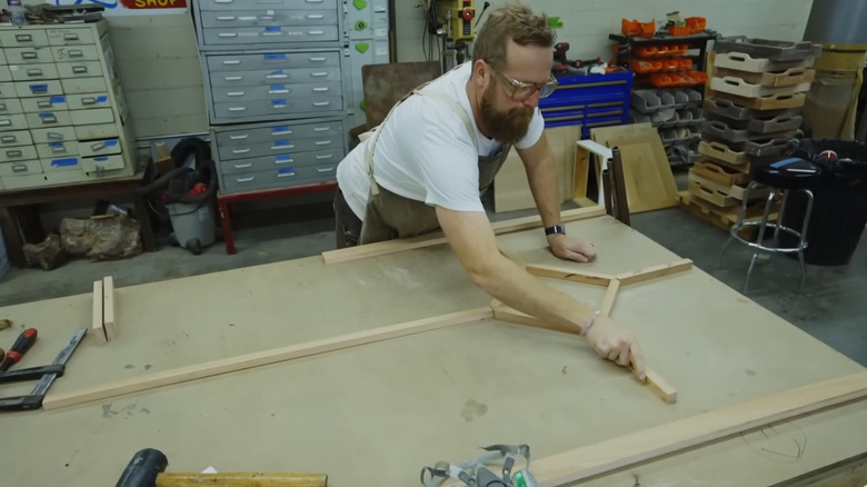 Ben Napier making window mullions