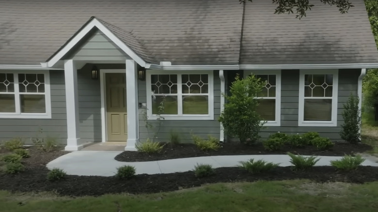 countryside home with mullions