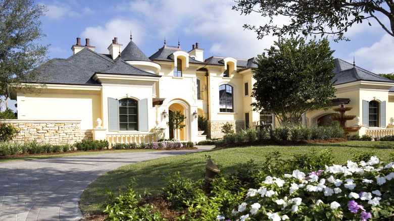 A home with elements of European architecture