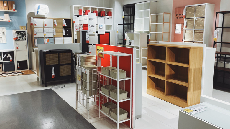 Interior of IKEA store.