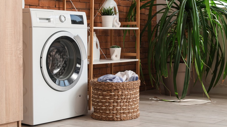 A simple laundry room.