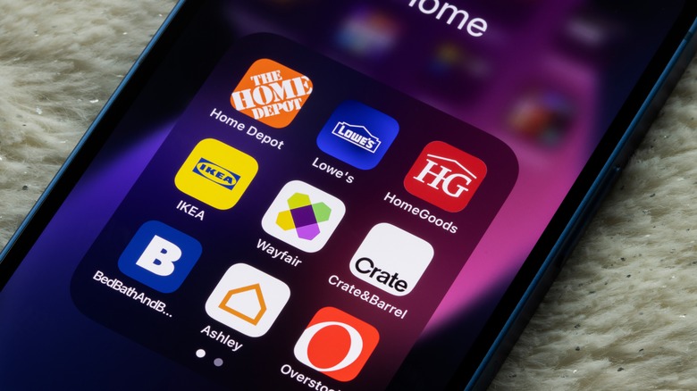 HomeGoods app on a phone