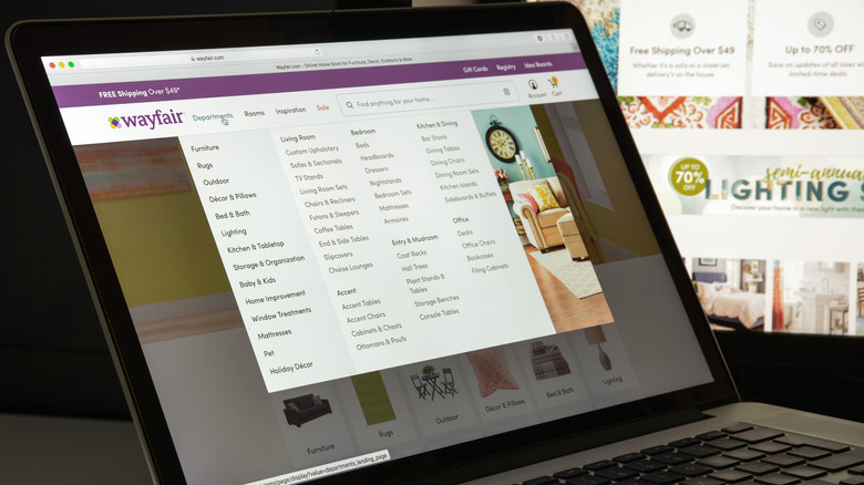 Wayfair website department