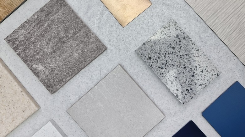 Vinyl tile samples 