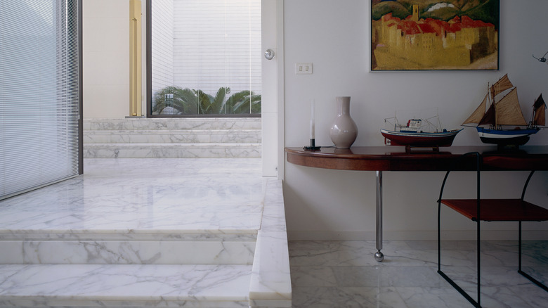 Marble flooring in home