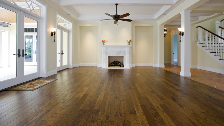 wood flooring in living room