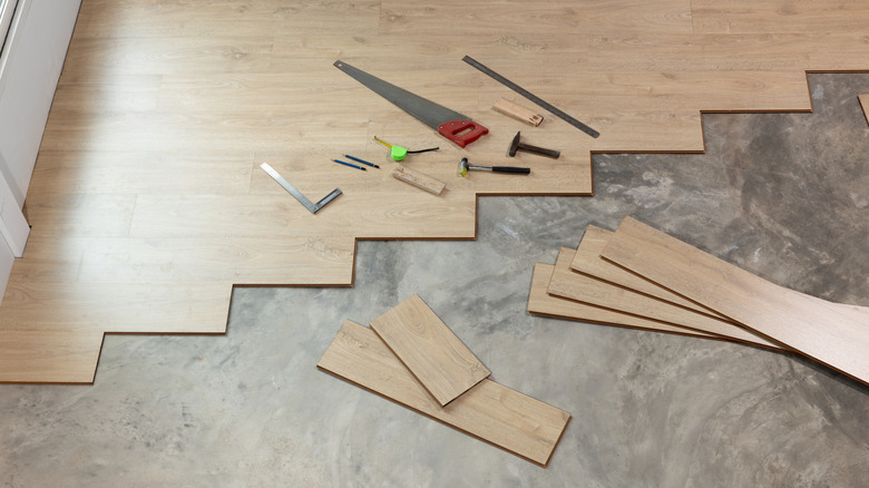 Installing new vinyl planks