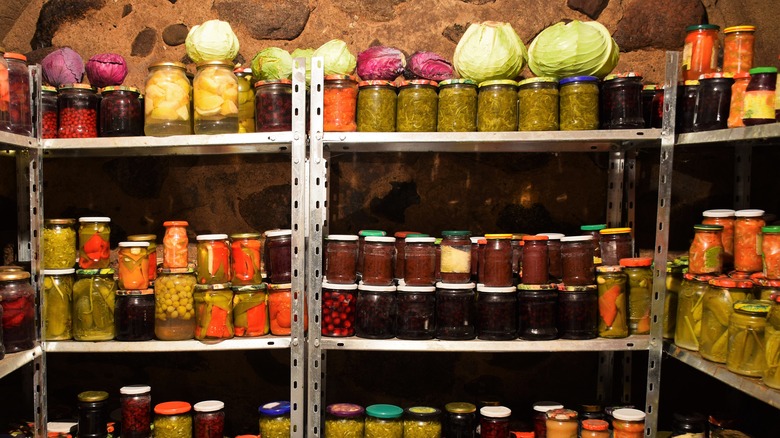 Cabinet with dry goods