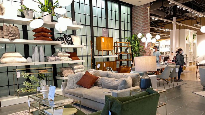 inside of a west elm store
