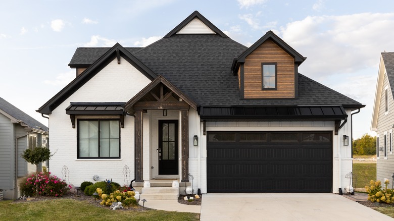 black front door
