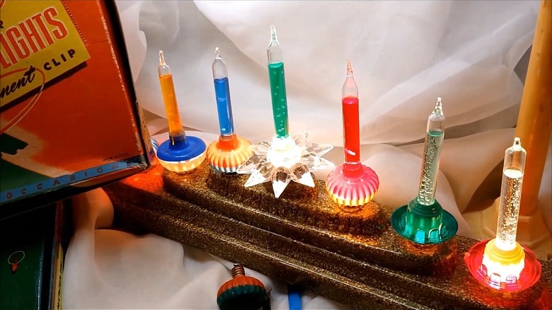 Vintage C6 miniature base Christmas bubble lights