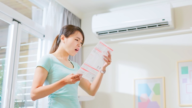 woman's high air conditioning bill