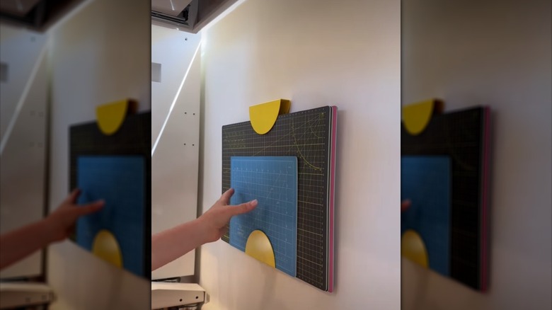 DIY wall storage solution made from IKEA BEGRIPA Handles