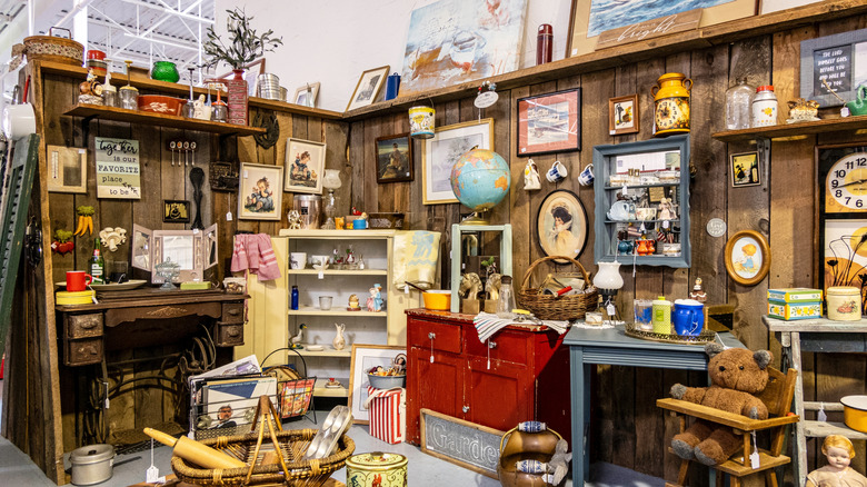 Antique store displaying vintage furniture and decor