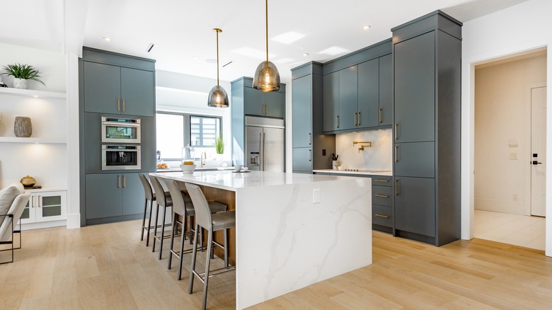 sides of cabinets in kitchen