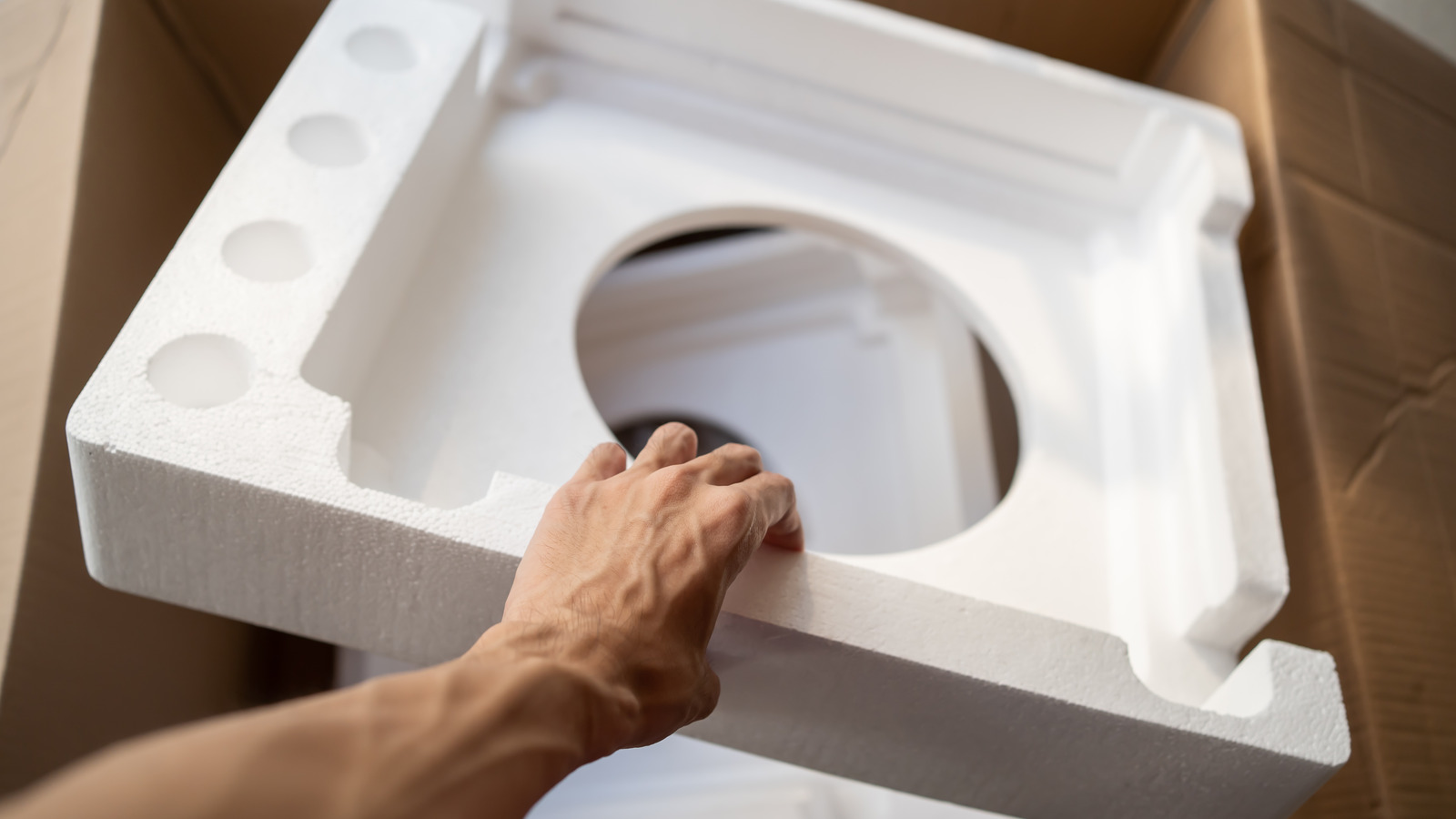 Reuse Styrofoam To Keep Loose Screws And Nails Organized