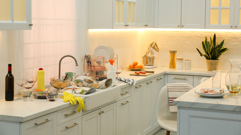 messy kitchen