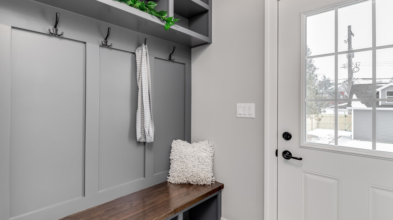 Beautiful gray entryway