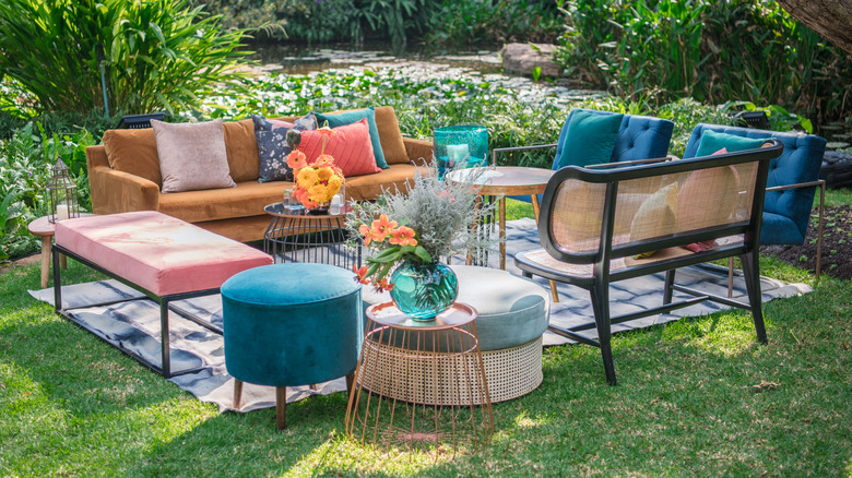 colorful modern outdoor garden furniture