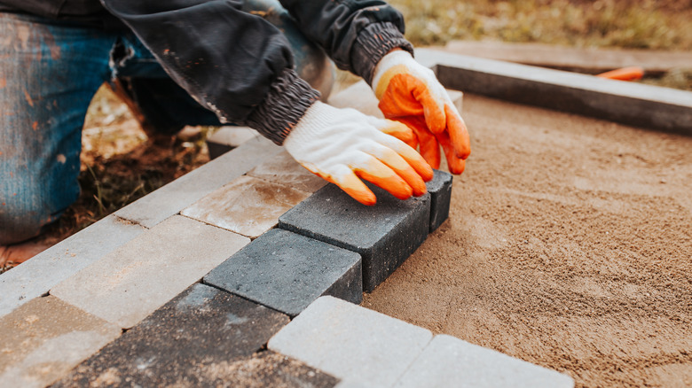 moving patio paver