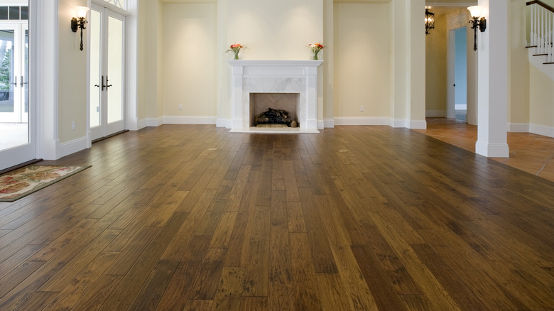 polished hardwood floor