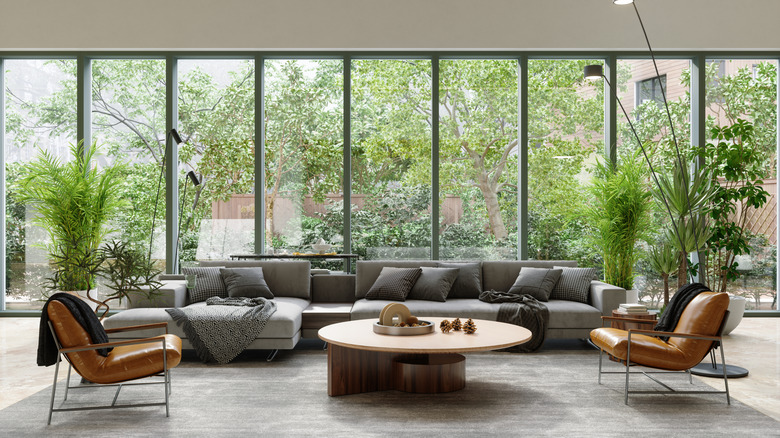 living room melding the indoor and outdoor spaces