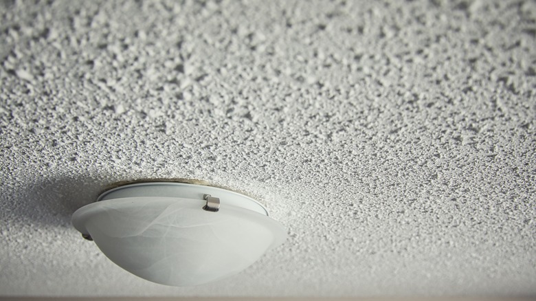 Popcorn-textured ceiling