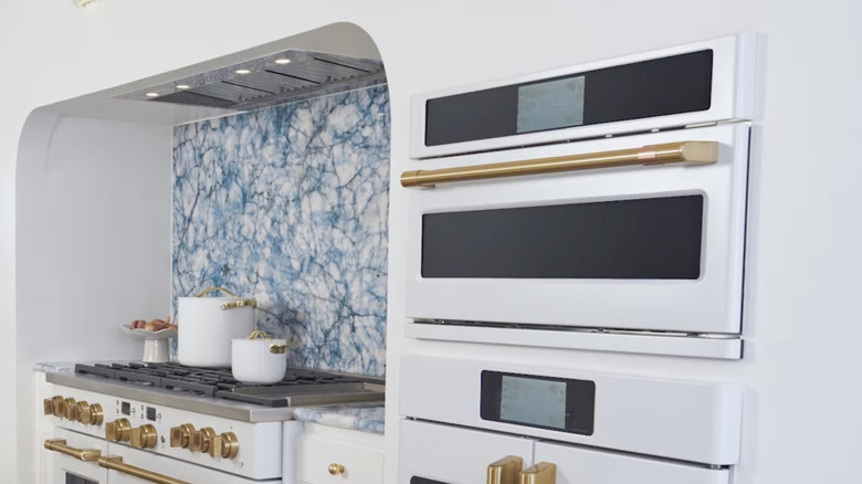 Speed oven built into wall